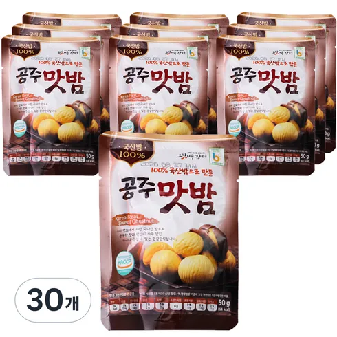 농가애 국산밤으로 만든 공주맛밤 50g  30봉 추천상품 TOP5