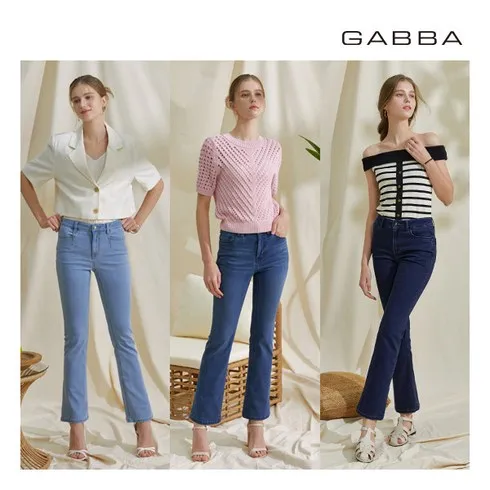 GABBA 24SS 썸머 라이트쿨 세미플레어핏 여성 데님 3종 할인 후기