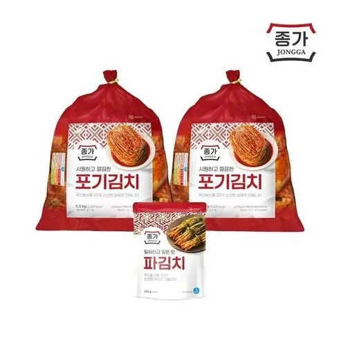 종가 중부식 포기김치 11kg (5.5kg X 2 신상제품 핫템 모음